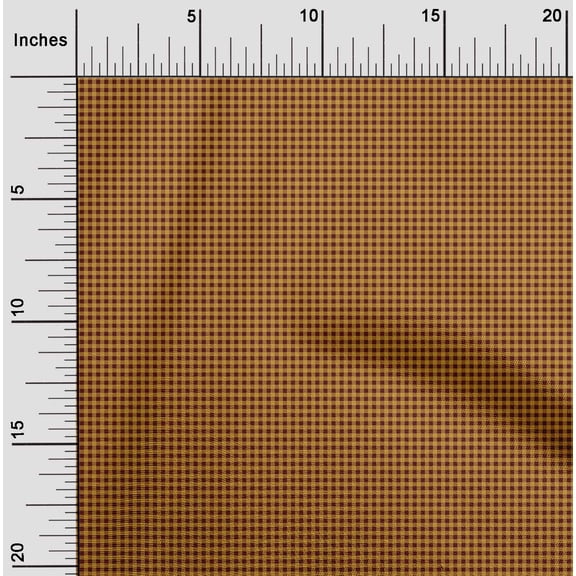 oneOone Viscose Chiffon Fabric Gingham Check Print Fabric BTY 42 Inch Wide