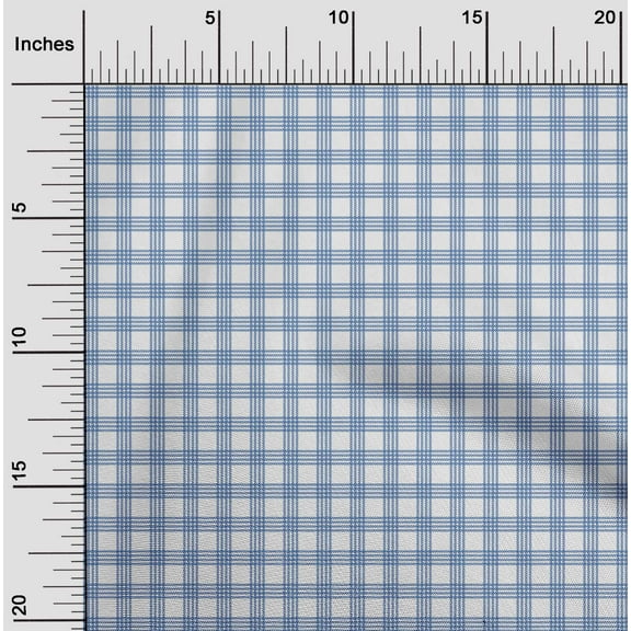oneOone Viscose Chiffon Fabric Gingham Check Print Fabric BTY 42 Inch Wide