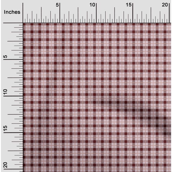 oneOone Viscose Chiffon Fabric Gingham Check Printed Craft Fabric BTY 42 Inch Wide