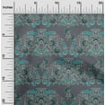 thumbnail image 1 of oneOone Viscose Chiffon Fabric Leaves & Floral Block Print Fabric BTY 42 Inch Wide, 1 of 4