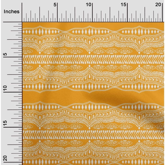 oneOone Viscose Chiffon Fabric Leaves & Floral Block Printed Craft Fabric BTY 42 Inch Wide
