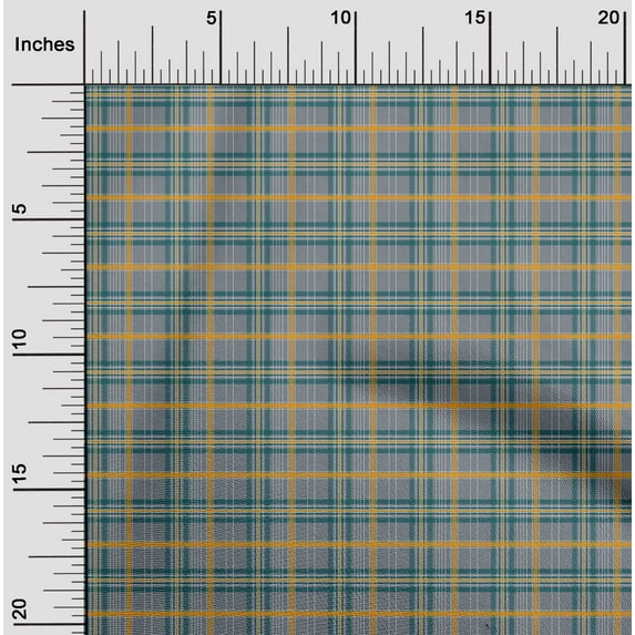 oneOone Viscose Chiffon Fabric Madras Check Print Fabric By The Yard 42 Inch Wide