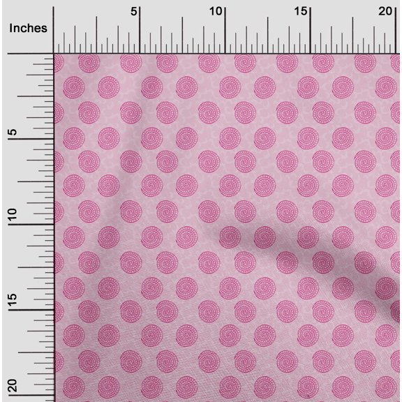 oneOone Viscose Chiffon Fabric Spiral Block Printed Craft Fabric BTY 42 Inch Wide