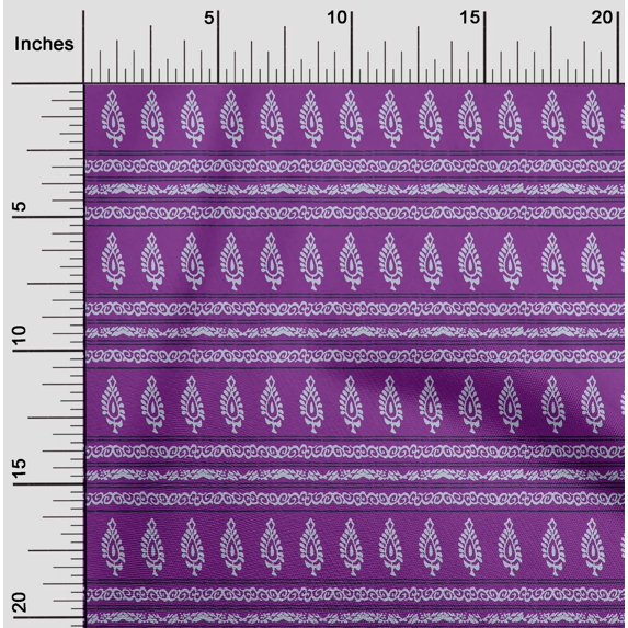 oneOone Viscose Chiffon Fabric Stripe|Swirl & Floral Block Print Sewing Fabric BTY 42 Inch Wide