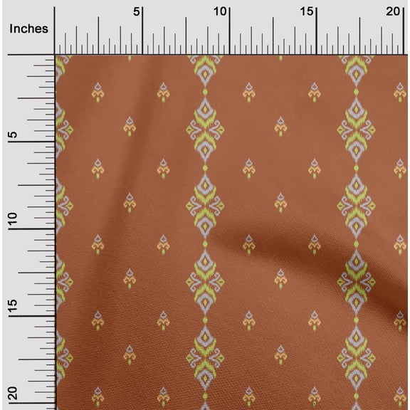 oneOone Viscose Chiffon Fabric Stripe & Swirl Ikat Printed Craft Fabric BTY 42 Inch Wide