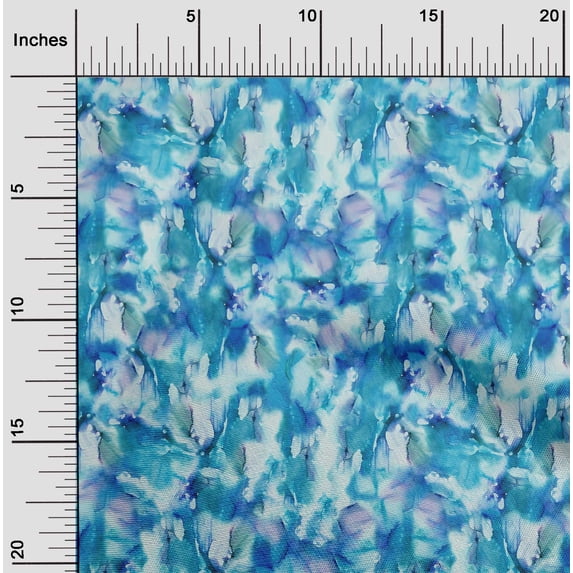 oneOone Viscose Chiffon Fabric Texture Watercolor Printed Craft Fabric BTY 42 Inch Wide