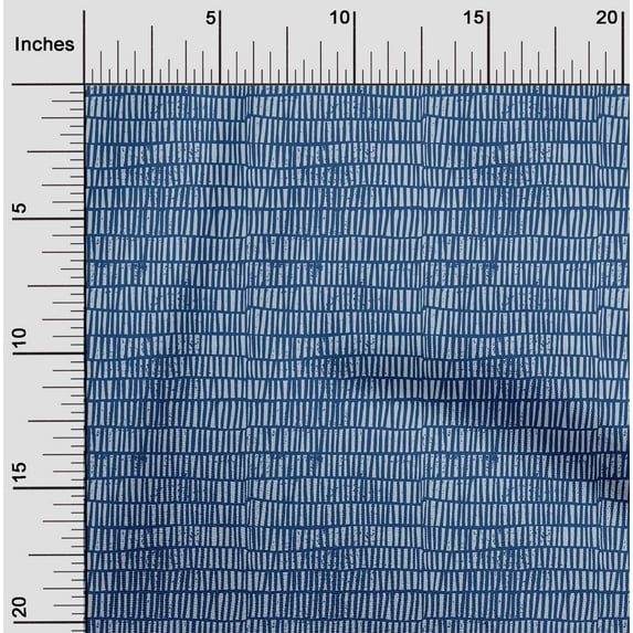 oneOone Viscose Chiffon Fabric Uneven Stripe Block Printed Fabric 1 Yard 42 Inch Wide