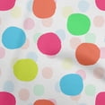 thumbnail image 1 of oneOone Viscose Chiffon Fuschia Pink Fabric Polka Craft Projects Decor Fabric Printed By The Yard 42 Inch Wide, 1 of 4