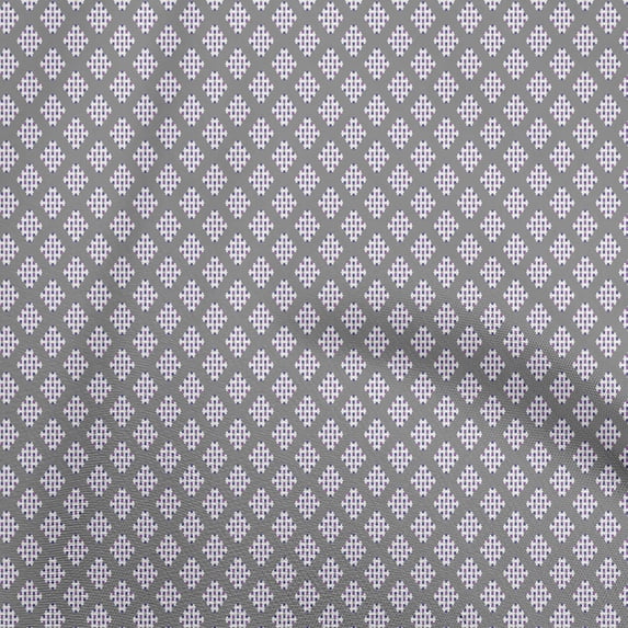 oneOone Viscose Chiffon Gray Fabric Geometric Sewing Material Print Fabric By The Yard 42 Inch Wide
