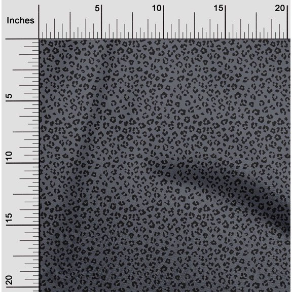 oneOone Viscose Chiffon Gray Fabric Leopard Animal Skin Sewing Material Print Fabric By The Yard 42 Inch Wide
