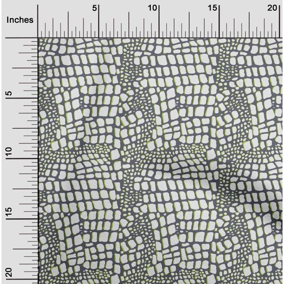 oneOone Viscose Chiffon Gray Fabric Snake Animal Skin Quilting Supplies Print Sewing Fabric By The Yard 42 Inch Wide