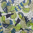 thumbnail image 1 of oneOone Viscose Chiffon Green Fabric Leaves Quilting Supplies Print Sewing Fabric By The Yard 42 Inch Wide, 1 of 6