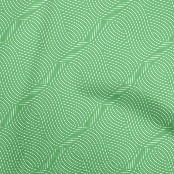 oneOone Viscose Chiffon Green Fabric Moire Dress Material Fabric Print Fabric By The Yard 42 Inch Wide
