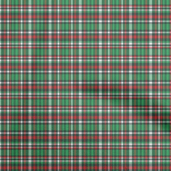 oneOone Viscose Chiffon Green Fabric Plaid Craft Projects Decor Fabric Printed By The Yard 42 Inch Wide