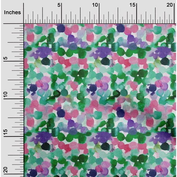 oneOone Viscose Chiffon Green Fabric Polka Dot Watercolor Quilting Supplies Print Sewing Fabric By The Yard 42 Inch Wide