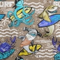 thumbnail image 1 of oneOone Viscose Chiffon Light Brown Fabric Ocean Life Sewing Craft Projects Fabric Prints By Yard 42 Inch Wide, 1 of 6