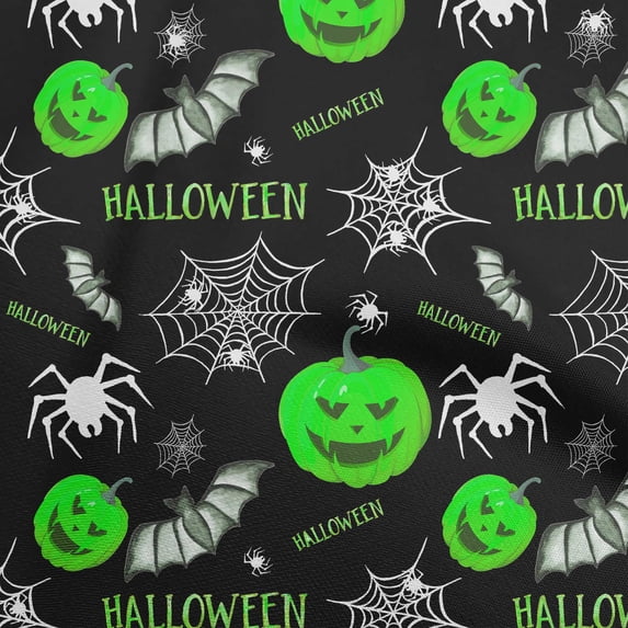 oneOone Viscose Chiffon Light Green Fabric Halloween Fabric For Sewing Printed Craft Fabric By The Yard 42 Inch Wide