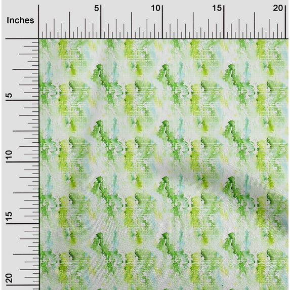 oneOone Viscose Chiffon Light Green Fabric Liquid Drip Abstract Quilting Supplies Print Sewing Fabric By The Yard 42 Inch Wide