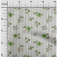 thumbnail image 1 of oneOone Viscose Chiffon Light Green Fabric Stripe|Leaves & Floral Artistic Fabric For Sewing Printed Craft Fabric By The Yard 42 Inch Wide, 1 of 4