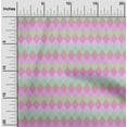 thumbnail image 1 of oneOone Viscose Chiffon Light Pink Fabric Argyle Check Sewing Fabric By The Yard Printed Diy Clothing Sewing Supplies 42 Inch Wide, 1 of 4