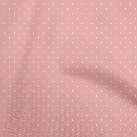 oneOone Viscose Chiffon Light Pink Fabric Dot Quilting Supplies Print Sewing Fabric By The Yard 42 Inch Wide