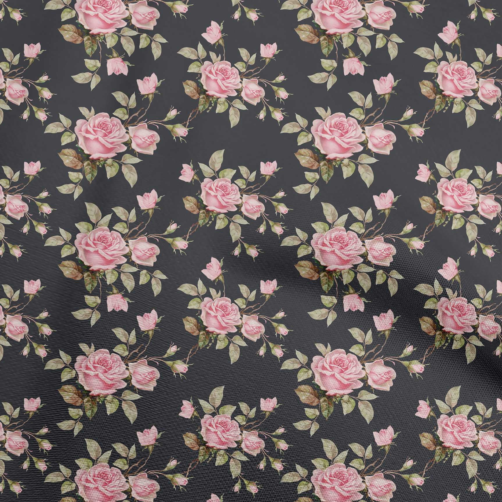 oneOone Viscose Chiffon Light Pink Fabric Floral Dress Material Fabric Print Fabric By The Yard 42 Inch Wide