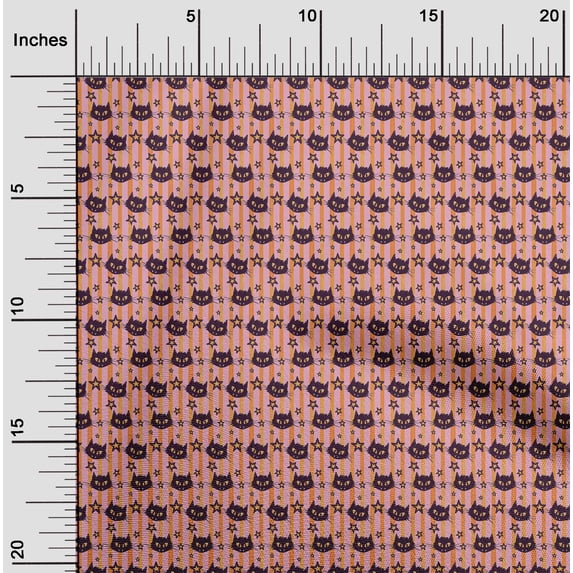 oneOone Viscose Chiffon Light Pink Fabric Halloween Quilting Supplies Print Sewing Fabric By The Yard 42 Inch Wide