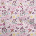 thumbnail image 1 of oneOone Viscose Chiffon Light Pink Fabric Kids Princess Castle Sewing Material Print Fabric By The Yard 42 Inch Wide, 1 of 4