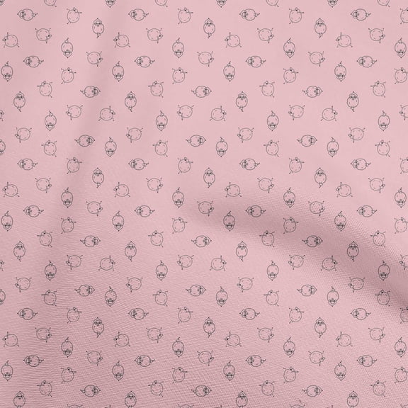 oneOone Viscose Chiffon Light Pink Fabric Yoga Sheep Craft Projects Decor Fabric Printed By The Yard 42 Inch Wide