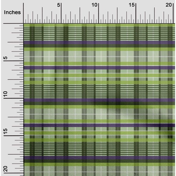 oneOone Viscose Chiffon Lime Green Fabric Madras Check Sewing Material Print Fabric By The Yard 42 Inches Wide