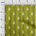 thumbnail image 1 of oneOone Viscose Chiffon Lime Green Fabric Stripe|Leaves & Floral Block Diy Clothing Quilting Fabric Print Fabric By Yard 42 Inch Wide, 1 of 4