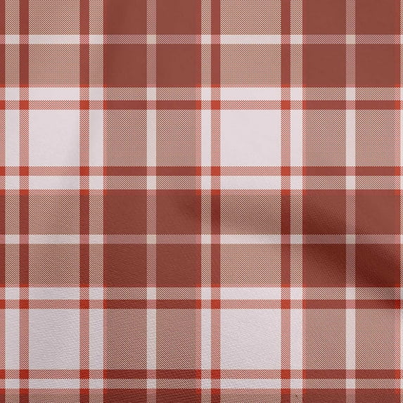 oneOone Viscose Chiffon Maroon Fabric Check Plaid Craft Projects Decor Fabric Printed By The Yard 42 Inch Wide