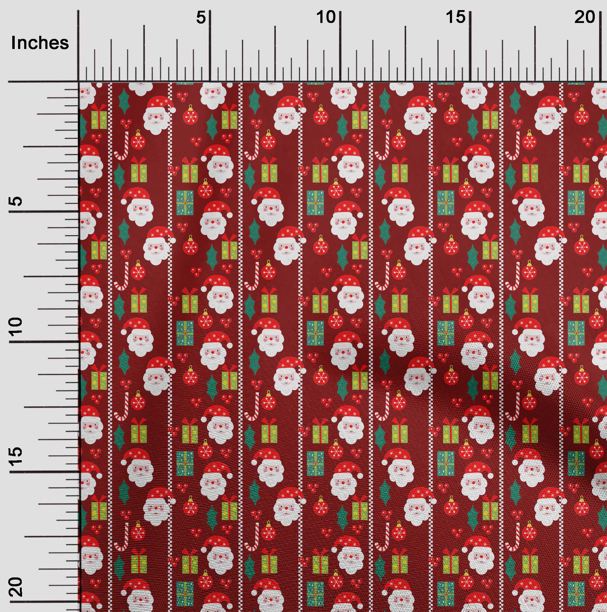 oneOone Viscose Chiffon Maroon Fabric Merry Christmas Diy Clothing Quilting Fabric Print Fabric By Yard 42 Inch Wide