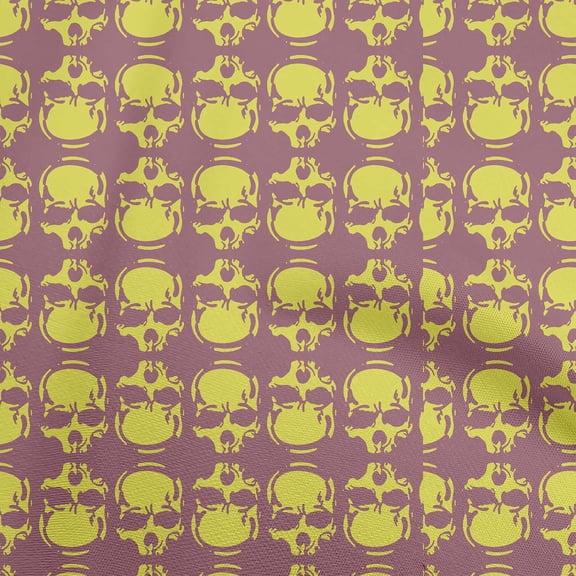 oneOone Viscose Chiffon Mauve Fabric Skull Sewing Craft Projects Fabric Prints By Yard 42 Inch Wide-T5