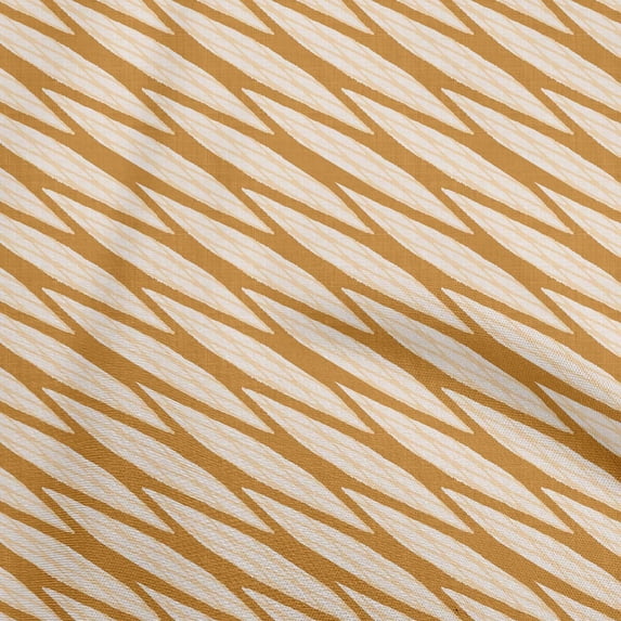 oneOone Viscose Chiffon Mustard Yellow Fabric Abstract Stripe Dress Material Fabric Print Fabric By The Yard 42 Inch Wide