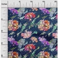 thumbnail image 1 of oneOone Viscose Chiffon Navy Blue Fabric Texture|Leaves & Floral Artistic Sewing Fabric By The Yard Printed Diy Clothing Sewing Supplies 42 Inch Wide, 1 of 4