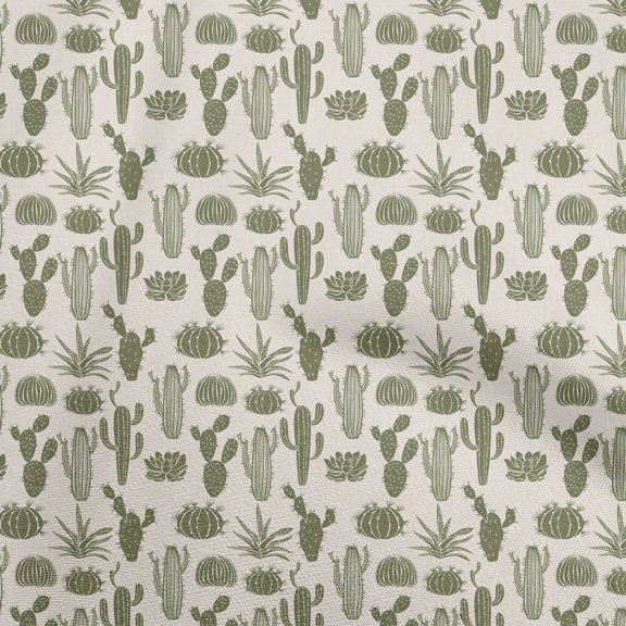 oneOone Viscose Chiffon Olive Green Fabric Cactus Diy Clothing Quilting Fabric Print Fabric By Yard 42 Inch Wide
