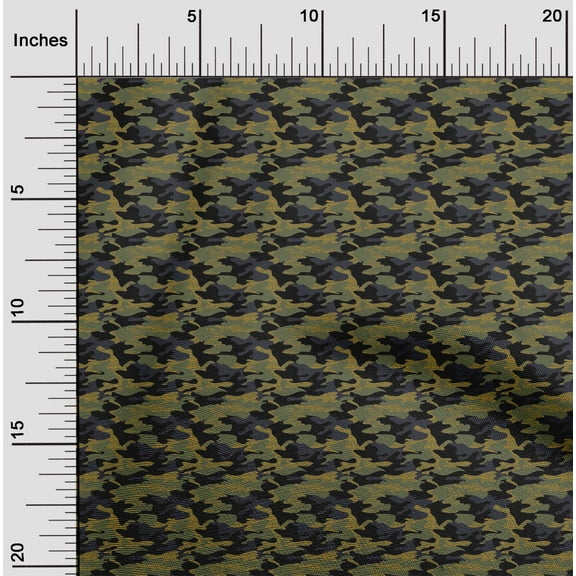 oneOone Viscose Chiffon Olive Green Fabric Camouflage Camouflage Diy Clothing Quilting Fabric Print Fabric By Yard 42 Inch Wide