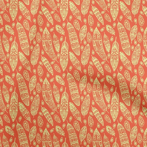 oneOone Viscose Chiffon Orange Fabric African Craft Projects Decor Fabric Printed By The Yard 42 Inch Wide