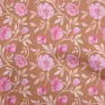 thumbnail image 1 of oneOone Viscose Chiffon Orange Fabric Floral Diy Clothing Quilting Fabric Print Fabric By Yard 42 Inch Wide, 1 of 4