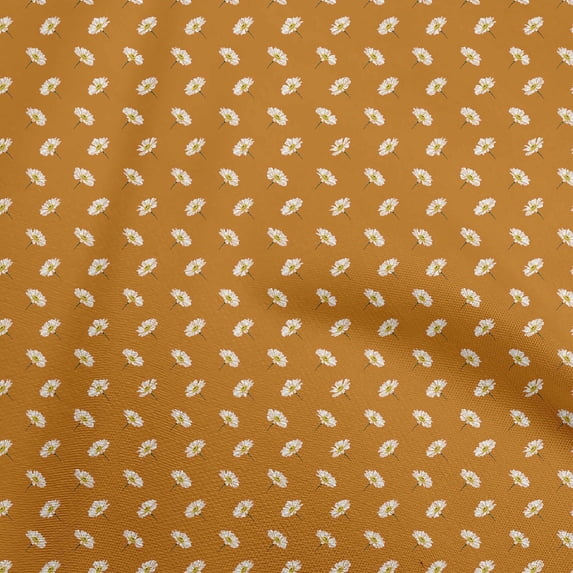 oneOone Viscose Chiffon Orange Fabric Floral Sewing Craft Projects Fabric Prints By Yard 42 Inch Wide