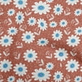 thumbnail image 1 of oneOone Viscose Chiffon Orange Fabric Florals Diy Clothing Quilting Fabric Print Fabric By Yard 42 Inch Wide, 1 of 1