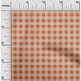 thumbnail image 1 of oneOone Viscose Chiffon Orange Fabric Gingham Check Sewing Craft Projects Fabric Prints By Yard 42 Inches Wide, 1 of 4