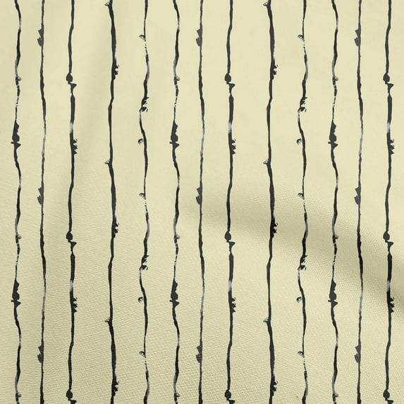 oneOone Viscose Chiffon Pale Yellow Fabric Abstract Stripes Sewing Craft Projects Fabric Prints By Yard 42 Inch Wide