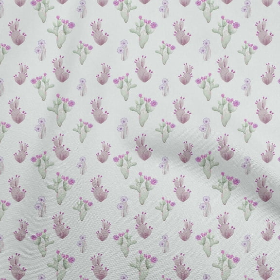 oneOone Viscose Chiffon Pink Fabric Cactus Diy Clothing Quilting Fabric Print Fabric By Yard 42 Inch Wide