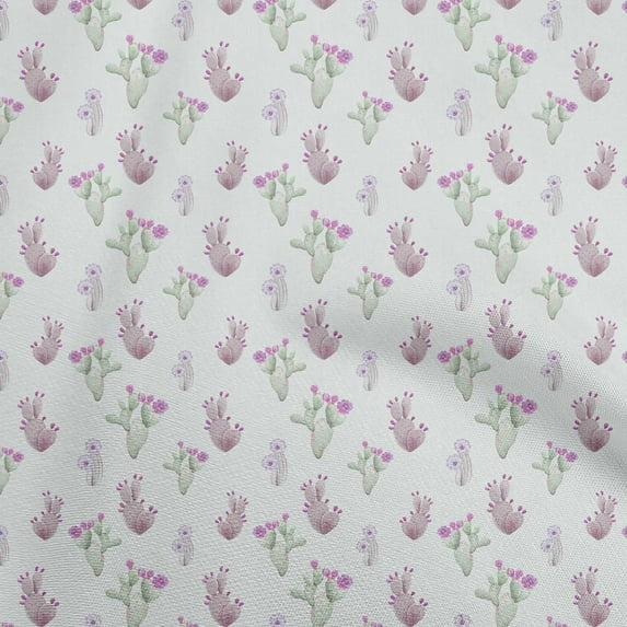 oneOone Viscose Chiffon Pink Fabric Cactus Diy Clothing Quilting Fabric Print Fabric By Yard 42 Inch Wide