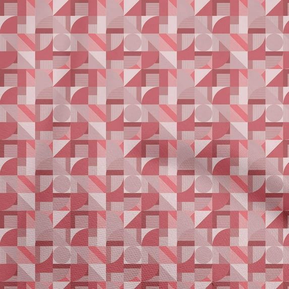 oneOone Viscose Chiffon Pink Fabric Geometric Sewing Craft Projects Fabric Prints By Yard 42 Inch Wide