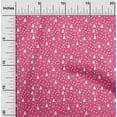thumbnail image 1 of oneOone Viscose Chiffon Pink Fabric Snowflake,Star & Tree Sewing Material Print Fabric By The Yard 42 Inch Wide, 1 of 4