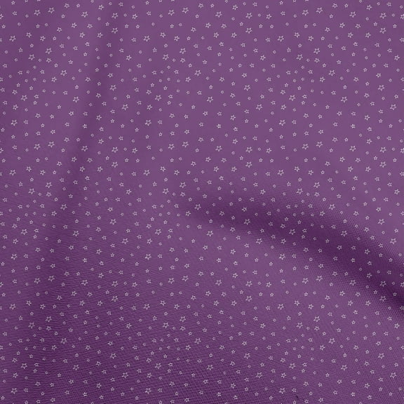 oneOone Viscose Chiffon Purple Fabric Minimal Stars Diy Clothing Quilting Fabric Print Fabric By Yard 42 Inch Wide
