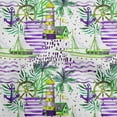 thumbnail image 1 of oneOone Viscose Chiffon Purple Fabric Ocean Lighthouse Sewing Material Print Fabric By The Yard 42 Inch Wide, 1 of 6